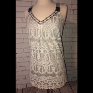Jolt lace elegant tank top sz 0X XL 1X 14 16